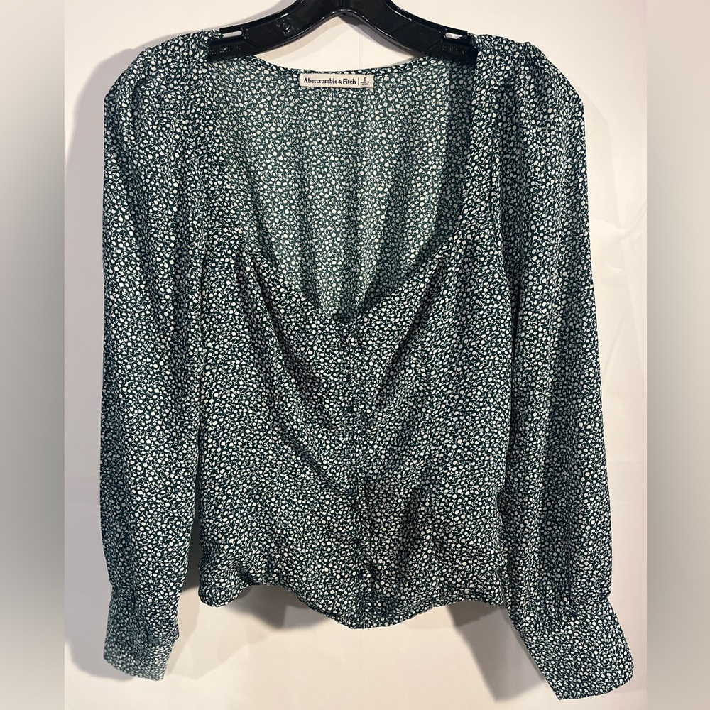 Abercrombie & Fitch Teal Floral Blouse